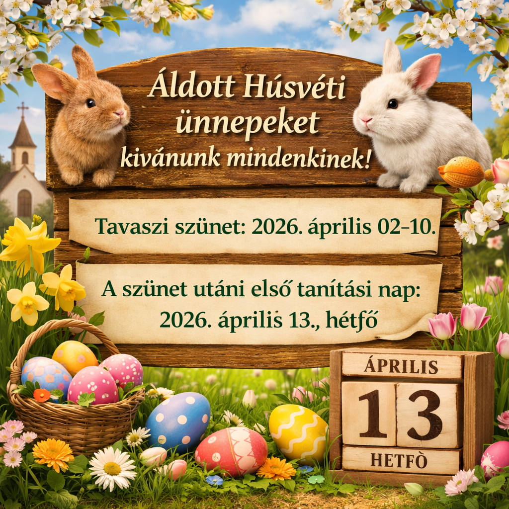 Áldott húsvéti ünnepeket kívánunk mindenkinek!