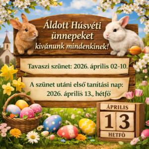 Áldott húsvéti ünnepeket kívánunk mindenkinek!
