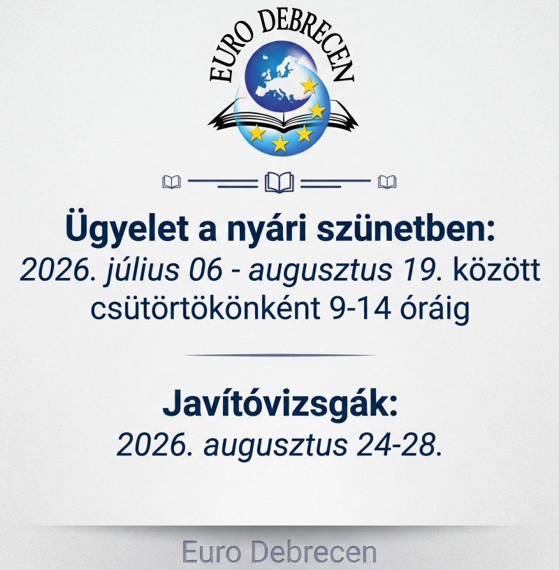 Ügyelet a nyári szünetben